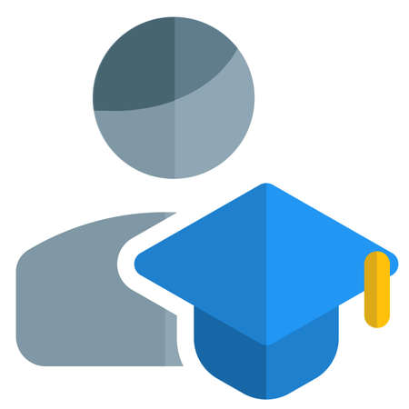 social media profile of a graduating userのイラスト素材