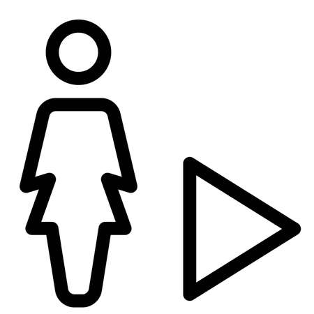 single music played by businesswoman on a portalのイラスト素材