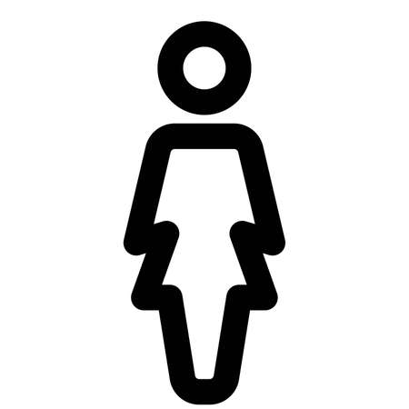 neutral portrait of full stickman as an businesswomanのイラスト素材