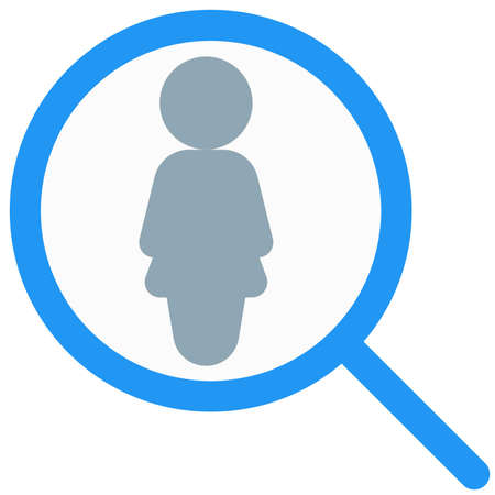 find new businesswoman for particular job onlineのイラスト素材