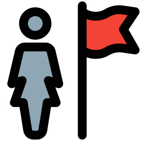 flagging the businesswoman online for not maintaining the rulesのイラスト素材