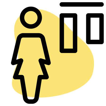 alignment at top of a word document for an businesswoman to adjustのイラスト素材