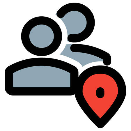 users location of a remote working employeeのイラスト素材