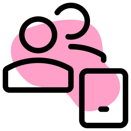 multiple user using web messenger on a smartphoneのイラスト素材