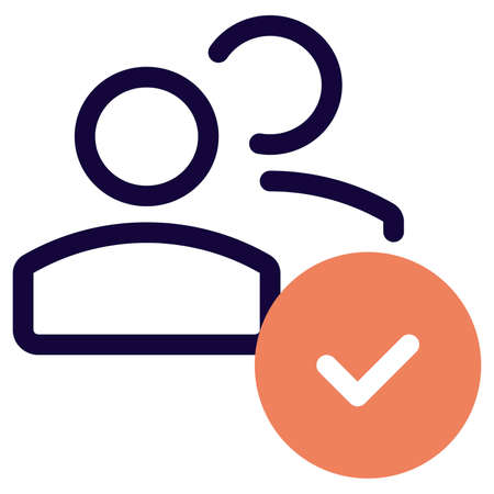 verified user list with a tick mark option layoutのイラスト素材