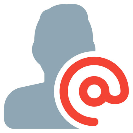 male user emailing and contacting other staff membersのイラスト素材