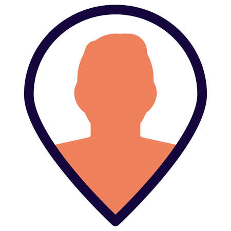 location of the user on the mapのイラスト素材