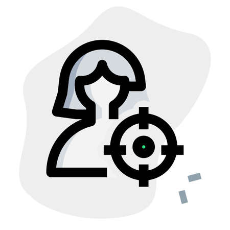 targeting a single user online on social mediaのイラスト素材