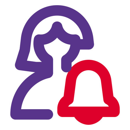 alert bell notification on a user deviceのイラスト素材