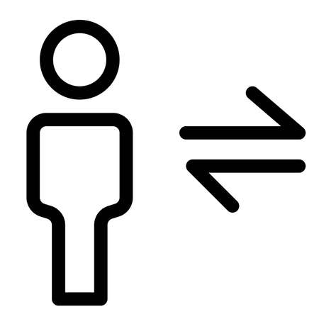 People transitioning to air travel with multiple arrowsのイラスト素材