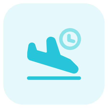 Arrival time for the scheduled air travelのイラスト素材
