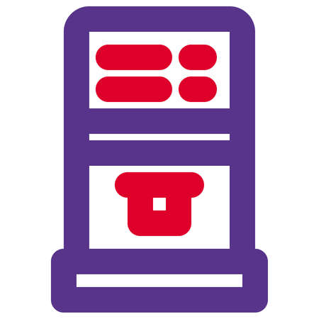 Automatic check-in machine with boarding pass generationのイラスト素材