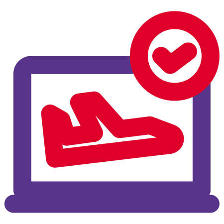 Online check-in through computer laptops facility availableのイラスト素材
