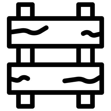 Traffic wooden barrier to avoid collision and other maintenance workのイラスト素材