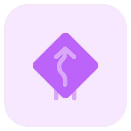 Overtaking lane with arrow on signboard layoutのイラスト素材