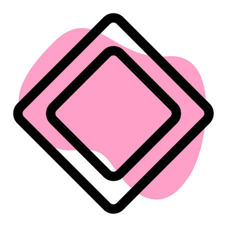 Priority with square shape isolated on a white backgroundのイラスト素材
