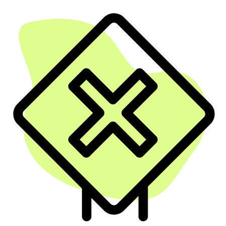 Stopping signal at road traffic sign postのイラスト素材