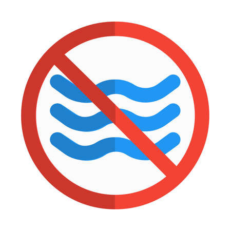 No swimming due to coronavirus pandemic situationのイラスト素材