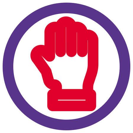 Hand sign for stopping traffic signal sign boardのイラスト素材