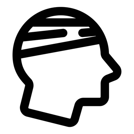 Head injuries with a bandage on headのイラスト素材