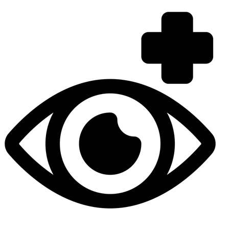 Ophthalmology department for eye care in a same hospital buildingのイラスト素材