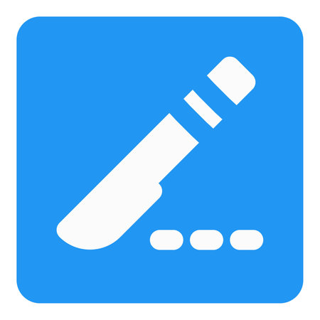 Scalpel surgery tool for cutting upper skin layerのイラスト素材