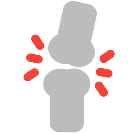 Rheumatology for joint pain disease and controlのイラスト素材