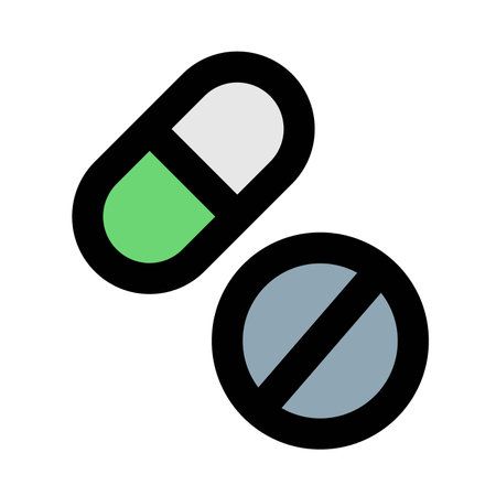 Drugs and medication not allowed without prescriptionのイラスト素材