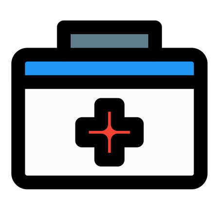 Medicine box for emergency with handle layoutのイラスト素材