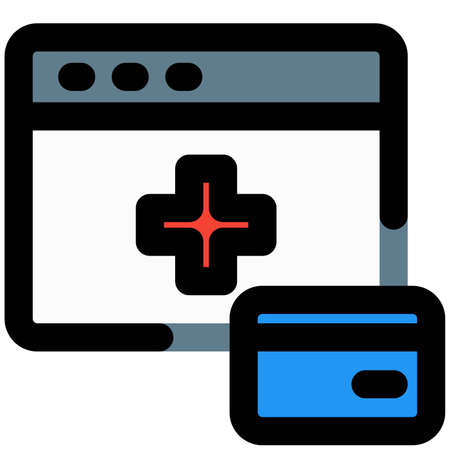 Medical bill clearance access on a web portal for a patientのイラスト素材