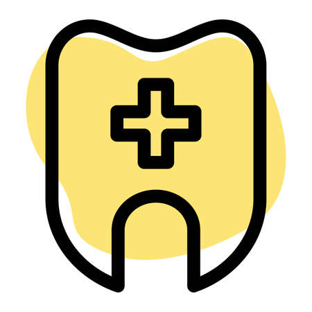 Dental Care department in a hospital section with tooth logotypeのイラスト素材