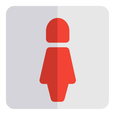 Toilet for women with female stickman logotypeのイラスト素材