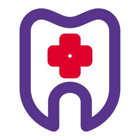 Dental Care department in a hospital section with tooth logotypeのイラスト素材