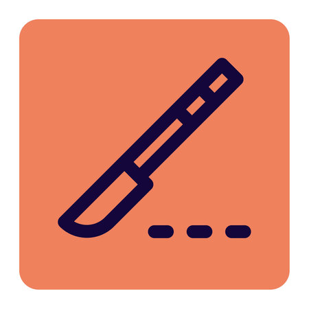 Scalpel surgery tool for cutting upper skin layerのイラスト素材