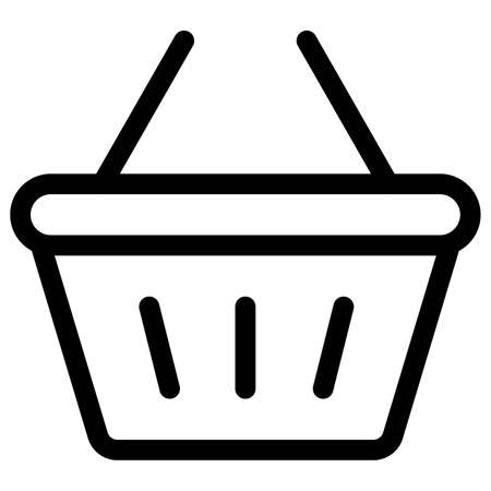 Shopping basket of different size for purchasing itemsのイラスト素材