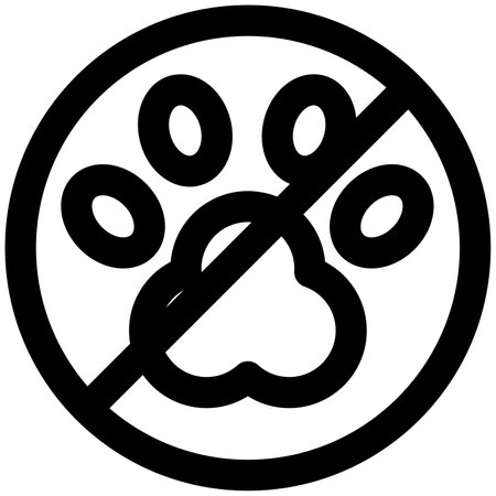 No animals allowed in a shopping mall with a crossed logotypeのイラスト素材
