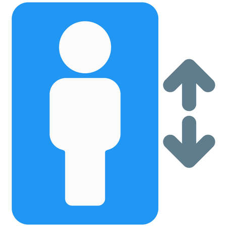 Elevators for up and down floor access isolated on white backgroundのイラスト素材