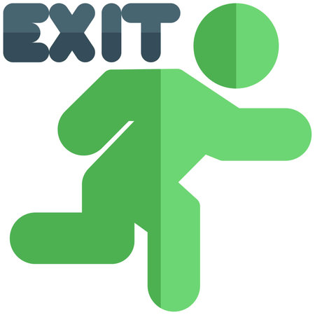 Exiting from shopping mall for emergency work outsideのイラスト素材