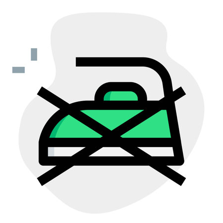 No iron instruction for particular clothing lineのイラスト素材