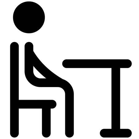 Class room for student studying while sitting on chairのイラスト素材