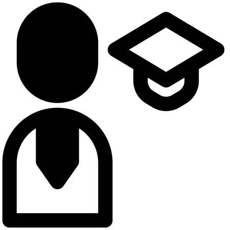 Student graduating high school from reputed schoolのイラスト素材