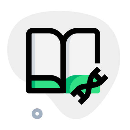 Biology books as a course for secondary school pupilのイラスト素材