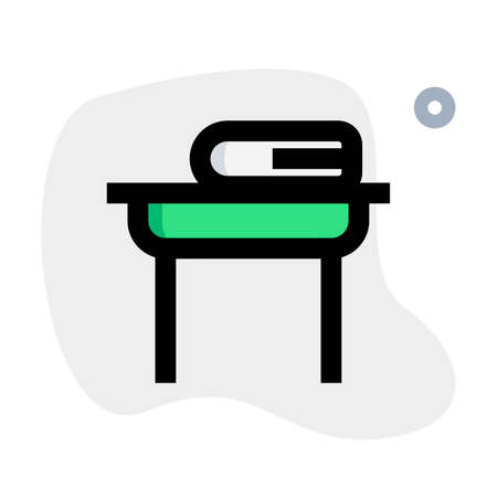 Book on a table for students studying in classesのイラスト素材