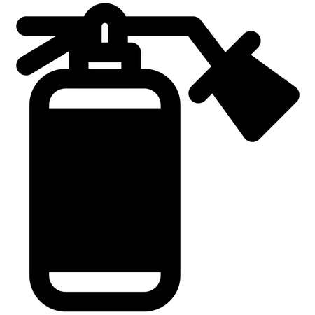 Fire extinguisher as a back to put off fire in hotelsのイラスト素材