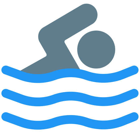 Swimming pool service on three stars above hotel bookingのイラスト素材