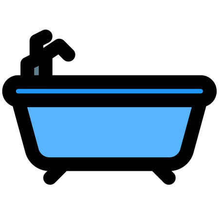 Bathtub to enjoy the luxury of bathingのイラスト素材