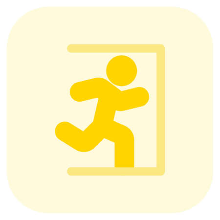 Emergency exit from the hotel in case of any disasterのイラスト素材
