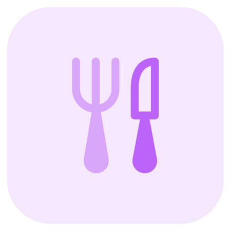 Restaurant in hotel room with layout of knife and forkのイラスト素材