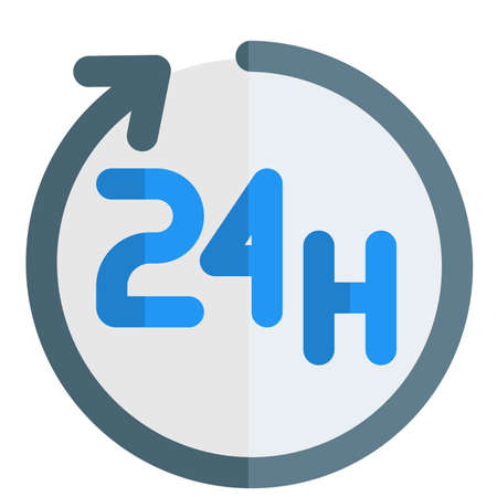 24 hours service available round the clockのイラスト素材