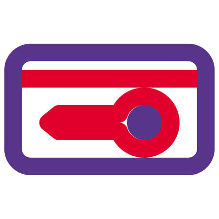 Key card authentication for the hotel roomのイラスト素材